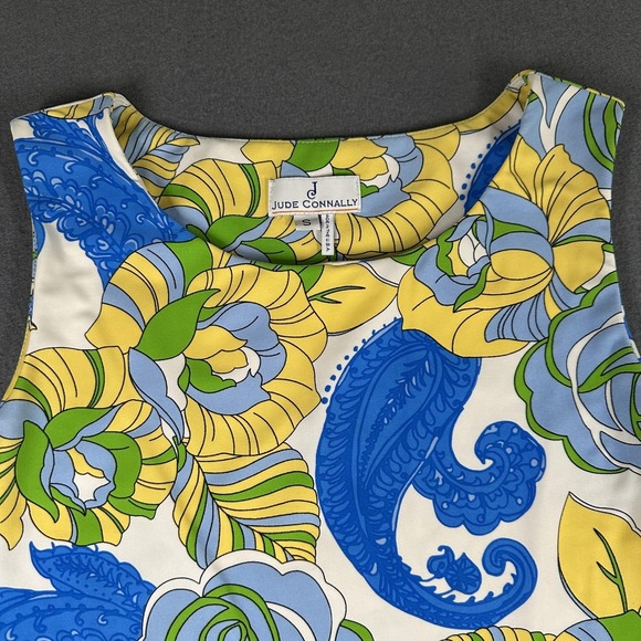 Jude Connally Dress Womens Small Multicolor Floral Sleeveless Shift Stretch - Picture 3 of 11
